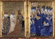 unknow artist Richard II of England presented to the Virgin and Child by his patron Saint John the Baptist and Saints Edward and Edmund Spain oil painting artist